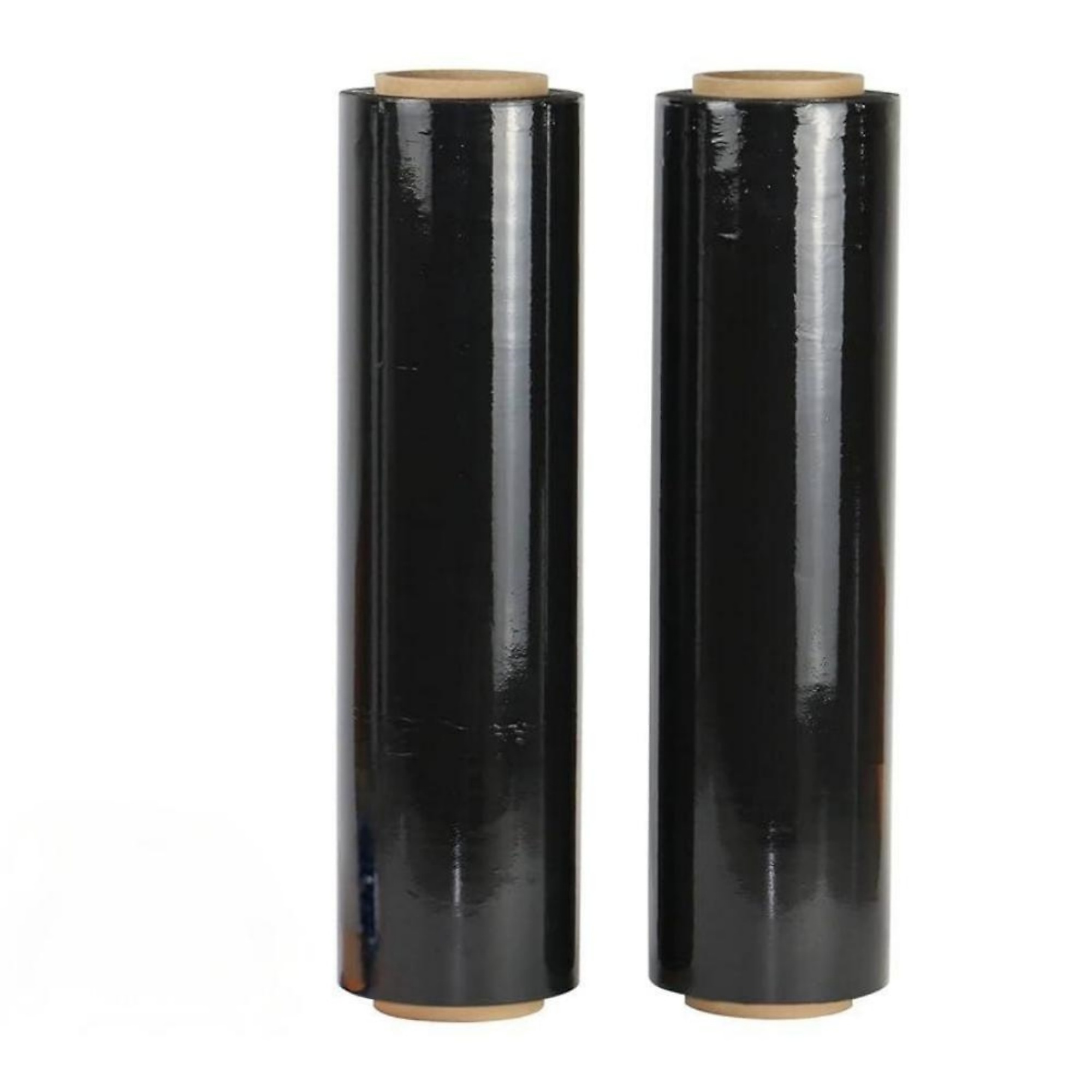 BlackTeck Stretch Wrap — 18in. W x 1500ft. L, 80 Gauge, Black, 2 Rolls, Model# N2-1580B-2
